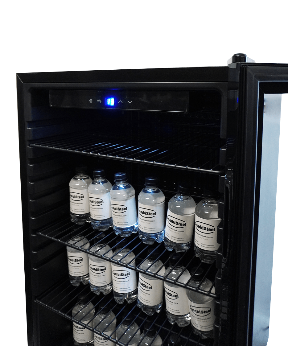Drankenkoeling | Zwart | 150L | 1 Glasdeur | +3°C/+10°C | Statisch | 540x539x847(h)mm