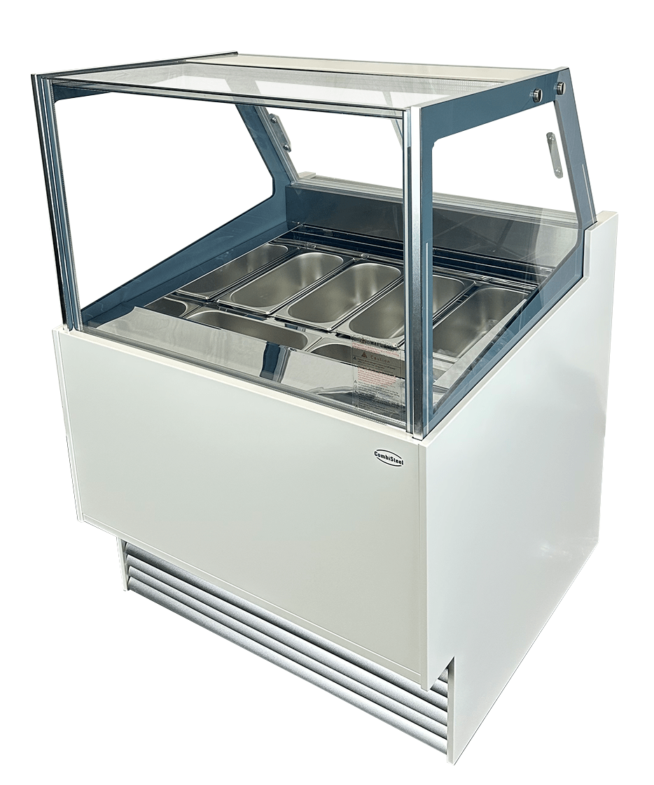 Schepijsvitrine KOMODO | 189L | 6x 5L | -16°C/-18°C | Geforceerd | 910x880x1300(h)mm