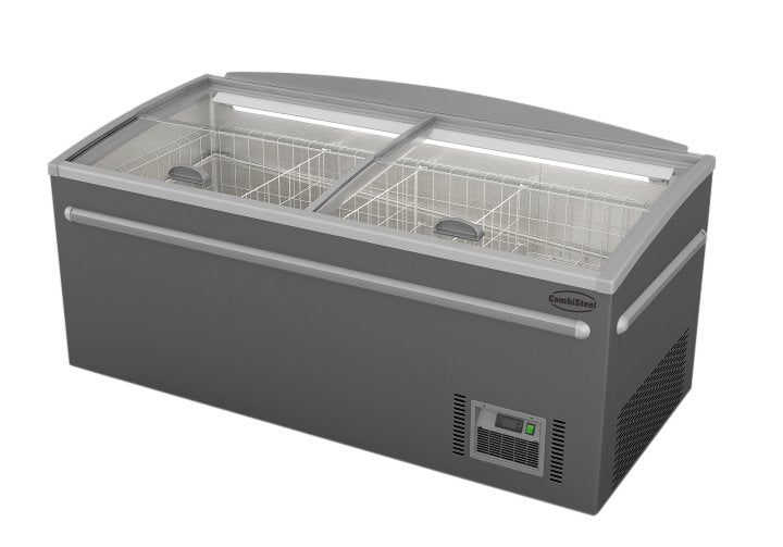 Supermarkt Vrieskist | Kop-Element | 630L | Grijs | -18°C/-22°C | Statisch | Schuifdeksels | 1850x850x795(h)mm
