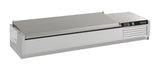 Opzetkoelvitrine met rvs deksel | 5x1/4 GN | 1200x335x225(h)mm