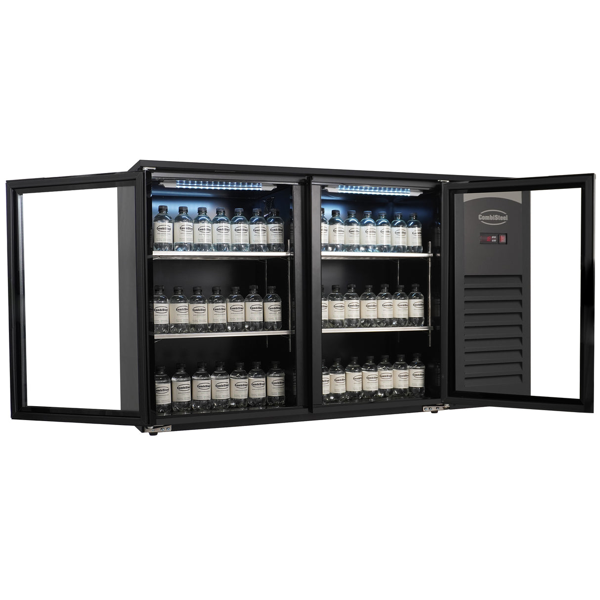 Barkoeler Glasdeuren | Zwart | 305L | +2°C/+10°C | Geforceerd | 1434x520x860(h)mm