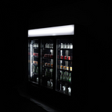 Glasdeur Koelkast Zwart | 1065L | 3 Glasdeuren | +1°C/+10°C | Geforceerd | 1600x610x1973(h)mm