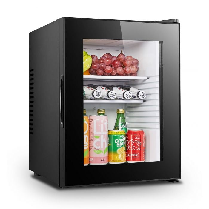 Combisteel Minibar | Zwart | 40L | 1 Glasdeur | +12°C/+18°C | 405x443x545(h)mm | 7013.2560