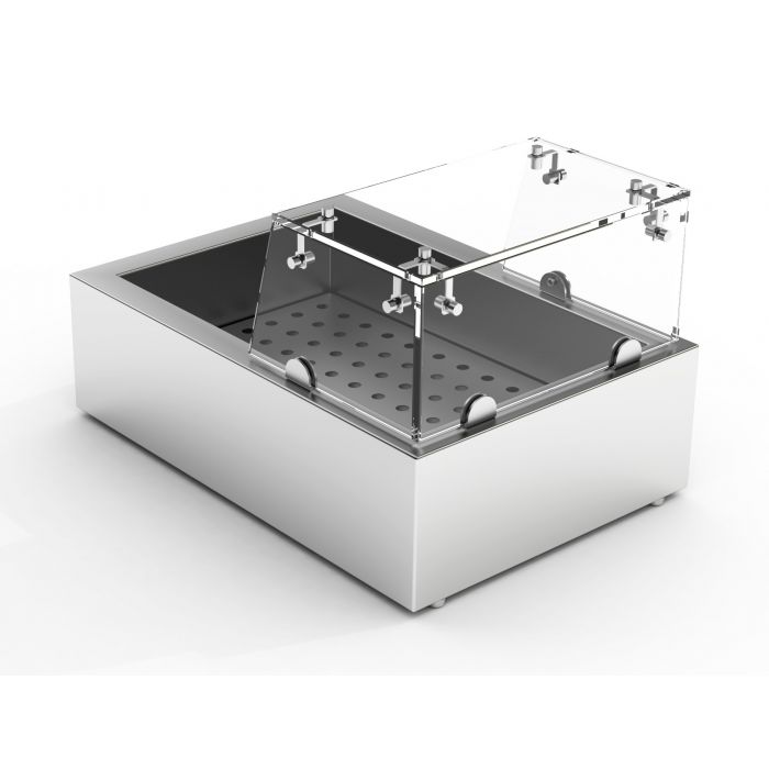 Crushed Ice Bak Glasopstand voor 1/1 GN | Opbouw | Combisteel 7013.2760 | 370x20x160(h)mm