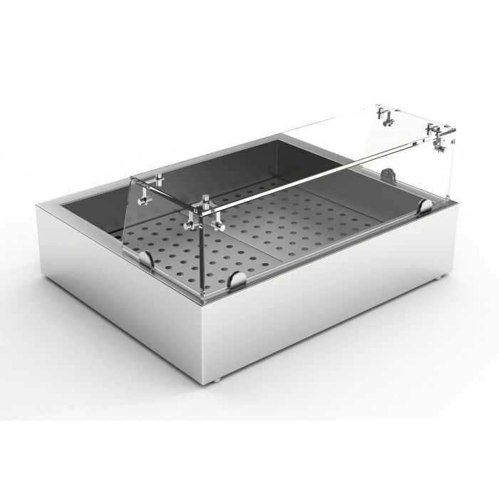 Crushed Ice Bak Glasopstand voor 2/1 GN | Opbouw | Combisteel 7013.2765 | 690x220x160(h)mm