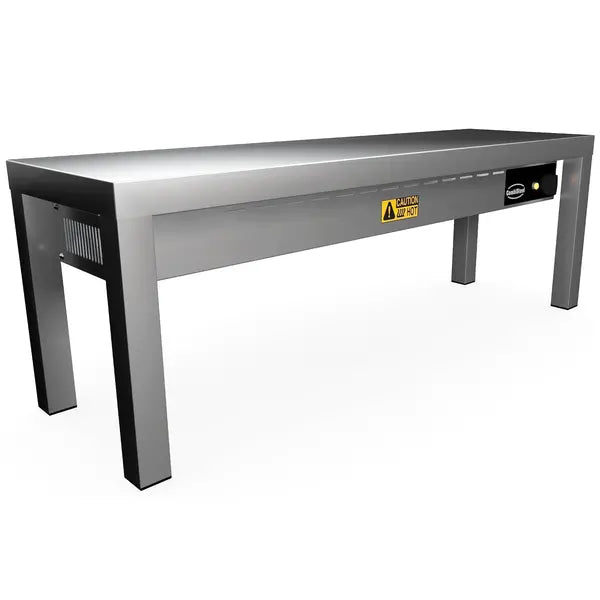 RVS Etagère met Warmtebrug | 1 Niveau | (Keramisch Verwarmd) | 0.75kW (230V) | 1000x300x350(h)mm