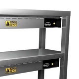 RVS Etagère met Warmtebrug | 2 Niveau's | (Keramisch Verwarmd) | 2 kW (230V) | 1600x300x650(h)mm