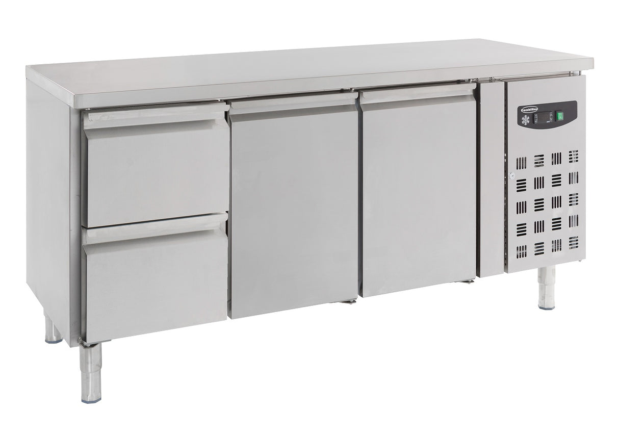 Koelwerkbank | 417L | 2 deuren 2 laden | +2°C/+8°C | Geforceerd | 1795x700x850(h)mm