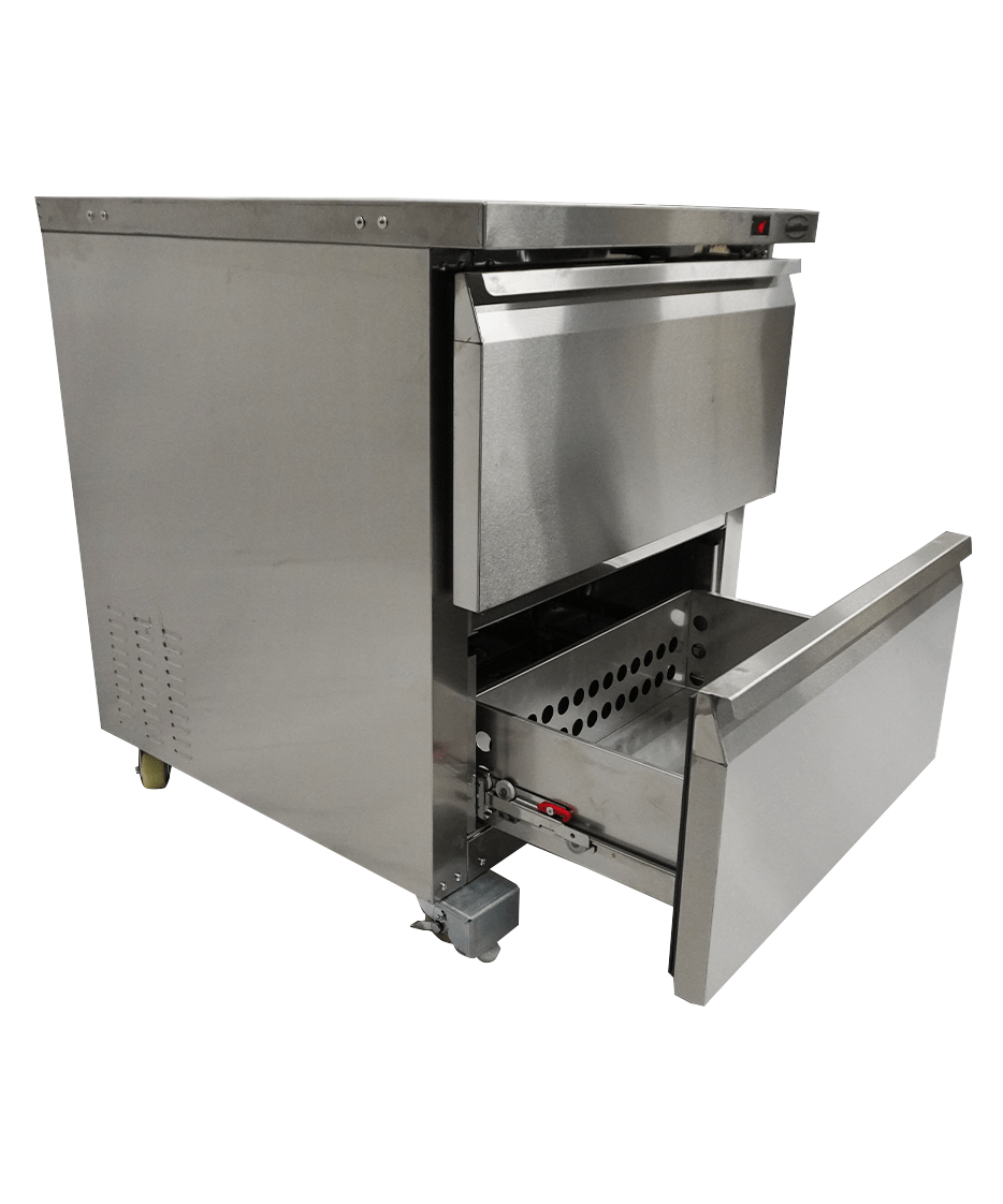 Koel-/Vrieskast | 185L | RVS | -18°C/-21°C & +1°C/+4°C | Geforceerd | 2 Laden (GN) | 705x785x850(h)mm