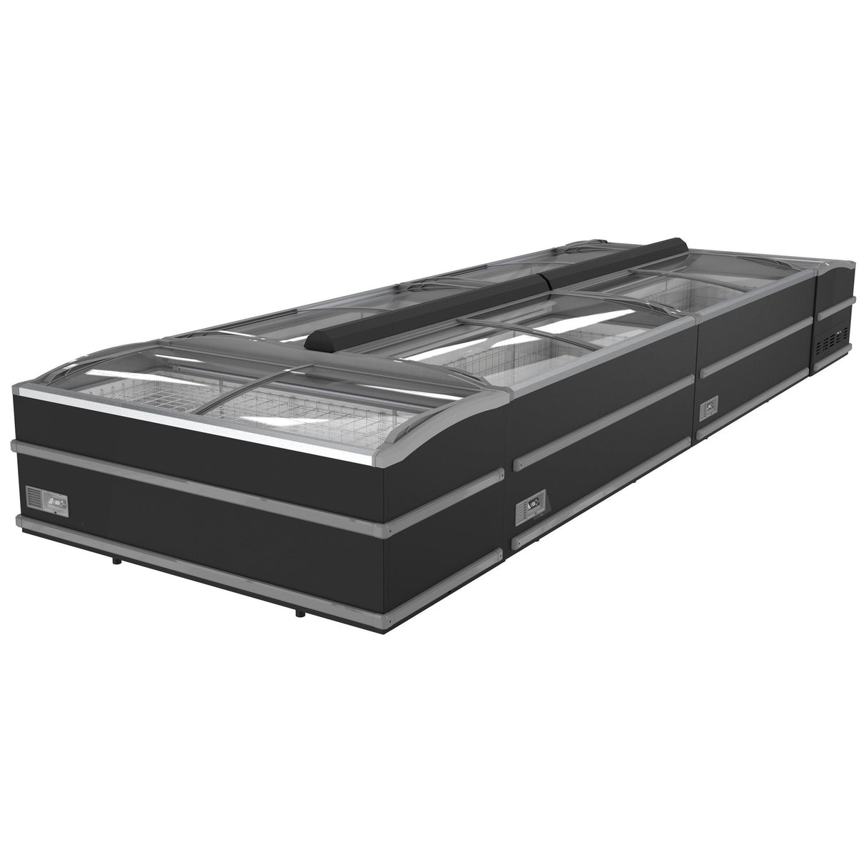 Combisteel supermarkt vrieskist 864L | tot -18°C /-23°C| zwart | schuifdeksels | 2008x952x894(h)mm | 7072.0010