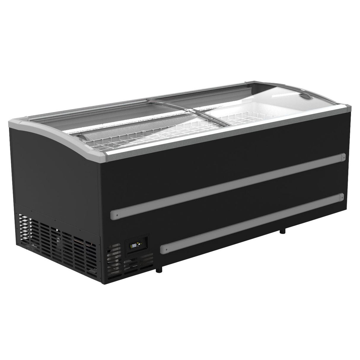 Combisteel supermarkt vrieskist 1216L | tot -18°C /-23°C| zwart | schuifdeksels | 2508x952x894(h)mm | 7072.0020