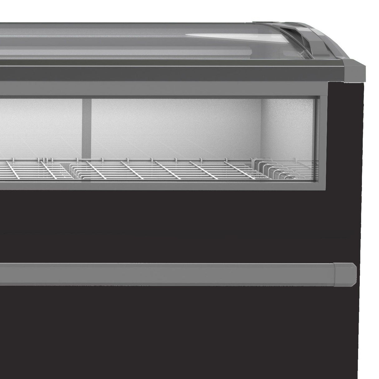 Combisteel supermarkt vrieskist 1005L | tot -18°C /-23°C| zwart | schuifdeksels | 2124x952x894(h)mm | 7072.0030