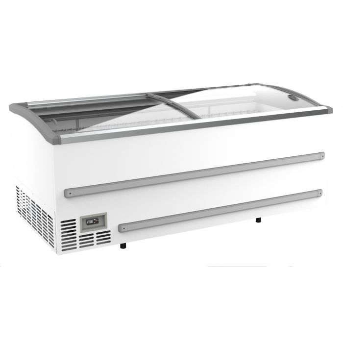 Combisteel supermarkt vrieskist 1005L | tot -18°C /-23°C| wit | schuifdeksels | 2124x952x894(h)mm | 7072.0055
