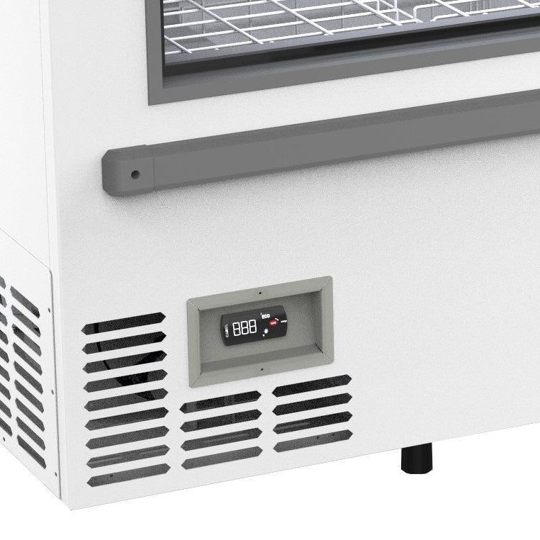 Combisteel supermarkt vrieskist 1005L | tot -18°C /-23°C| wit | schuifdeksels | 2124x952x894(h)mm | 7072.0065