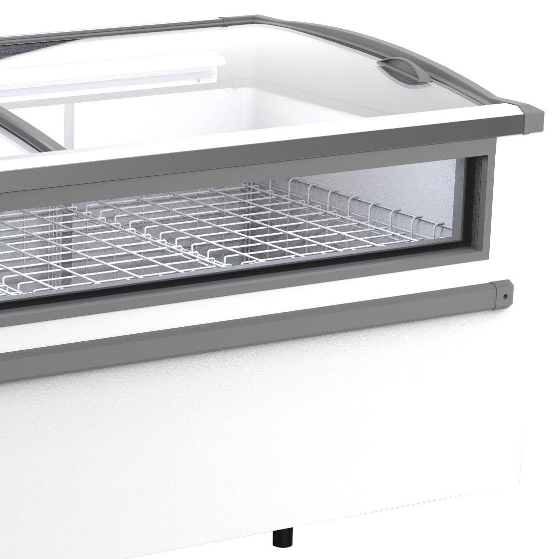Combisteel supermarkt vrieskist 1005L | tot -18°C /-23°C| wit | schuifdeksels | 2124x952x894(h)mm | 7072.0065