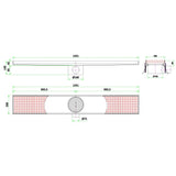RVS Inbouw Vloerput 1331 | Combisteel 7075.0135 | 1331x200x140(h)mm