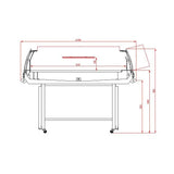 Combisteel Koeleiland | Zwart | 190L | Schuifdeksels | +2°C/+6°C | Geforceerd | 1370x1080x935(h)mm | 7090.0025