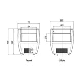 Combisteel Koeleiland | Zwart | 87L | +2°C/+8°C | Geforceerd | 772x833x930(h)mm | 7090.0030