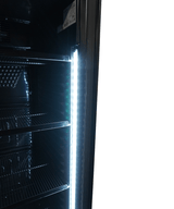 Drankenkoeling Zwart | 382L | Glasdeur | +4°C/+10°C | Statisch met Ventilator | 595x650x1850(h)mm