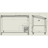Combisteel vrieskist 397L | -18°C /-24°C| Statisch | schuifdeksel | 1318x659x879(h)mm | 7151.1010