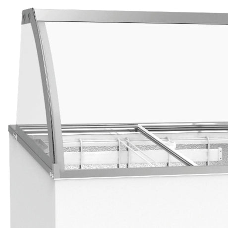 Combisteel Schepijsvitrine | FLORES | Energiezuinig | 371L | 7x 5L | -18°C/-24°C | Statisch | 1318x659x1315(h)mm | 7151.0010
