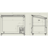 Combisteel vrieskist 297L | -18°C /-24°C| Statisch | schuifdeksel | 1043x659x879(h)mm | 7151.1005