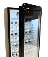 Glasdeur Koelkast | 280L | Zwart | +1°C/+10°C | Geforceerd | Wielen | 540x560x1725(h)mm