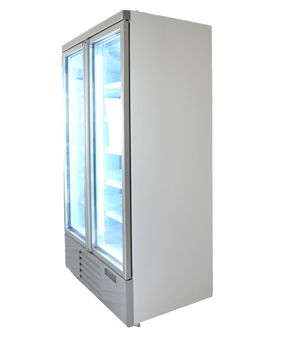 Glasdeur Koelkast Wit | 1000L | 2 Glasdeuren | 0°C/+10°C | Geforceerd | 1253x710x1997(h)mm