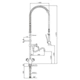 Spoeldouche met kraan | Combisteel 7212.0030