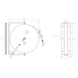 Slanghaspel met 10 meter slanghaspel | Spuitpistool | Combisteel 7212.0050