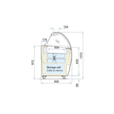 Combisteel Schepijsvitrine | ISABELLA | 520L | 10x 5L | -14°C/-16°C | Statisch | 1317x906x1372(h)mm | 7295.0020