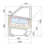 Combisteel Schepijsvitrine | MILLENIUM | 970L | 18x 5L | -14°C/-16°C | Geforceerd | 1661x1054x1356(h)mm | 7295.0050