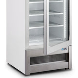 Combisteel Glasdeur Vrieskast Wit | 353L | 1 Deuren | 0°C/-18°C | Statisch | 520x740x1935(h)mm | 7295.0070