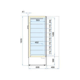 Combisteel Glasdeur Vrieskast Wit | 353L | 1 Deuren | 0°C/-18°C | Statisch | 520x740x1935(h)mm | 7295.0070