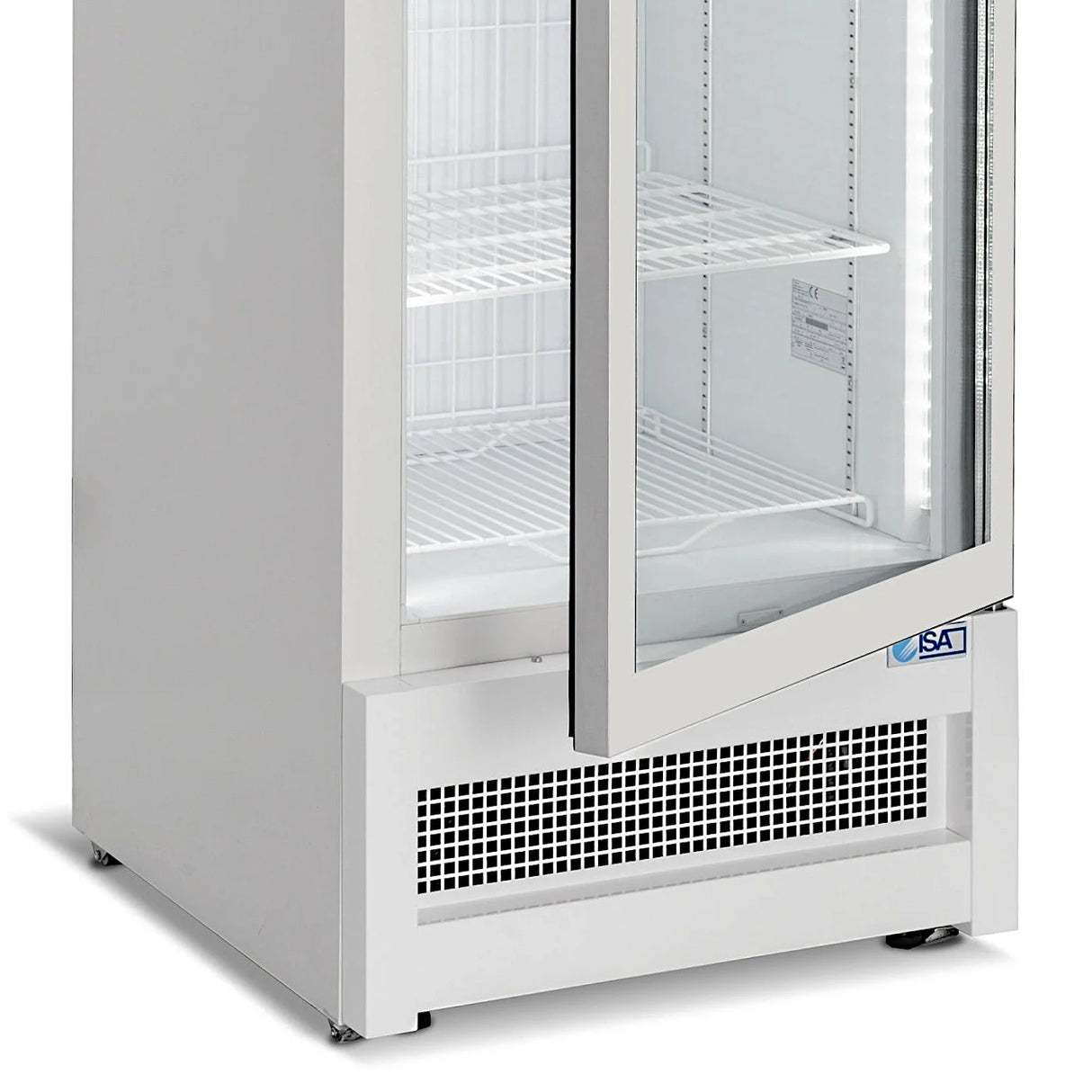 Combisteel Glasdeur Vrieskast Wit | 353L | 1 Deuren | -16°C/-18°C | Geforceerd | 520x740x1935(h)mm | 7295.0075