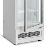 Combisteel Glasdeur Vrieskast Wit | 353L | 1 Deuren | -16°C/-18°C | Geforceerd | 520x740x1935(h)mm | 7295.0075