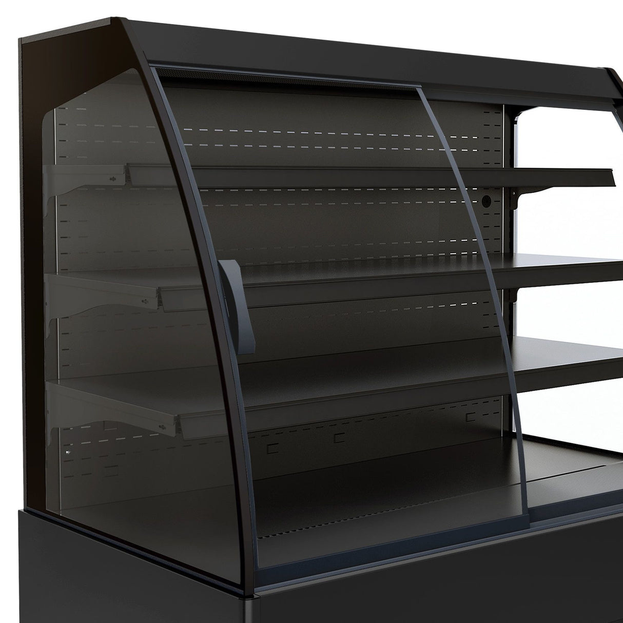 Combisteel Wandkoeling zwart met nachtafdekking | Schuifdeuren | 3 schappen | +2°C/+4°C | Geforceerd | 1510x665x1500(h)mm | 7350.0025