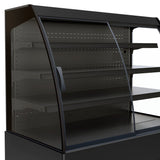 Combisteel Wandkoeling zwart met nachtafdekking | Schuifdeuren | 3 schappen | +2°C/+4°C | Geforceerd | 1510x665x1500(h)mm | 7350.0025