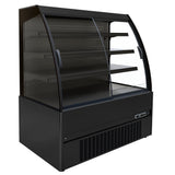 Combisteel Wandkoeling zwart met nachtafdekking | Schuifdeuren | 3 schappen | +2°C/+4°C | Geforceerd | 1935x665x1500(h)mm | 7350.0030