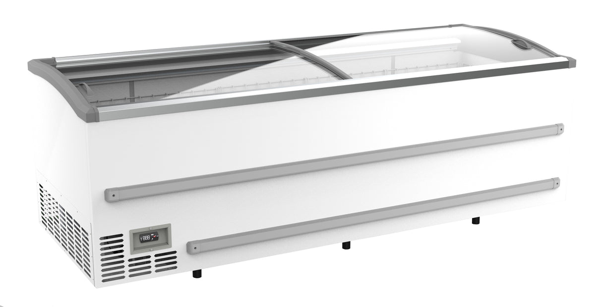 Supermarkt vrieskist 1216L | tot -18°C /-23°C| wit | schuifdeksels | 2508x952x894(h)mm