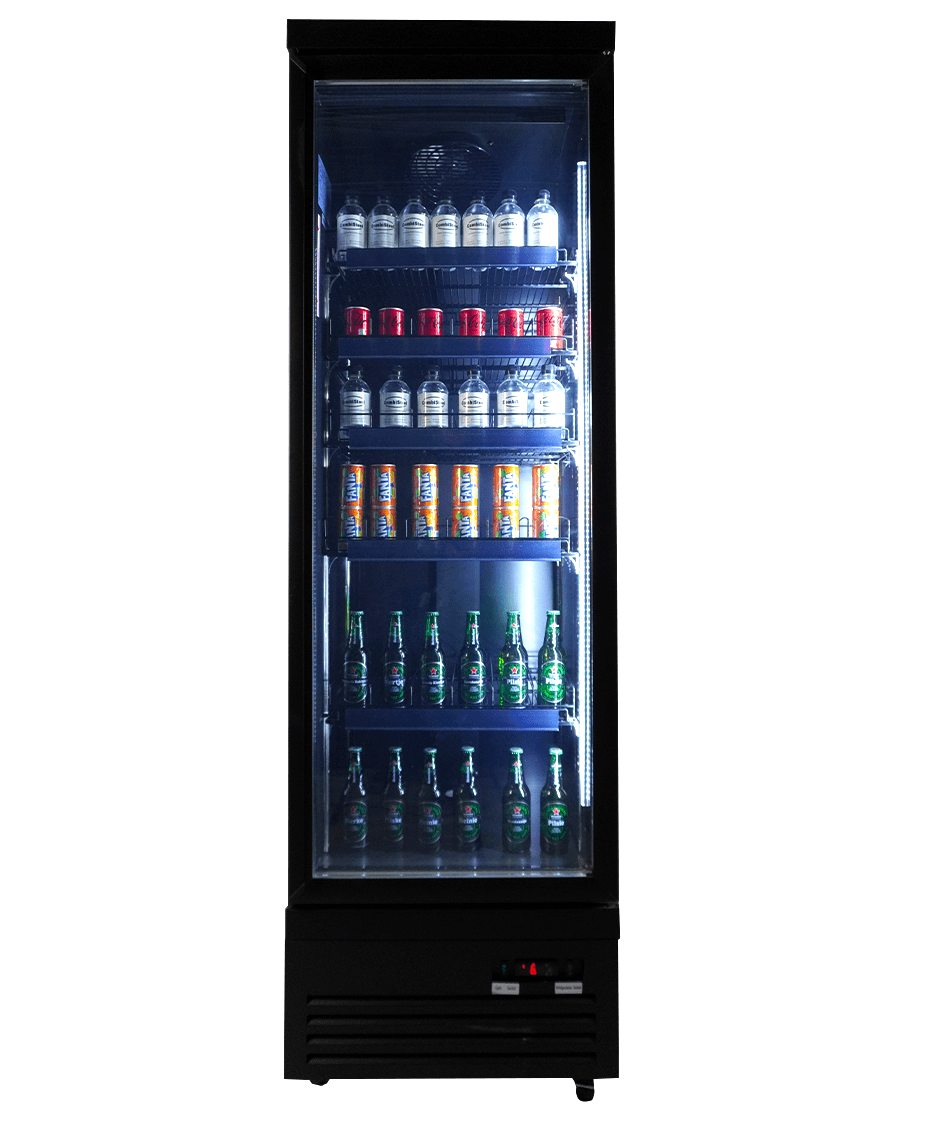 Glasdeur Koelkast | 500L | Zwart | 0°C/+10°C | Geforceerd | 620x705x2050(h)mm
