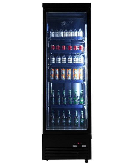 Glasdeur Koelkast | 500L | Zwart | 0°C/+10°C | Geforceerd | 620x705x2050(h)mm