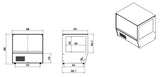 Koelvitrine | Zwart/Rvs | 125L | 3 Niveaus | +3°C/+8°C | Geforceerd | 695x576x678(h)mm