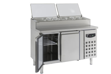 Combisteel gekoeld saladette | 6x 1/3 GN | +2°C/+8°C | Geforceerd | 1360x700x1085(h)mm | 7450.0102