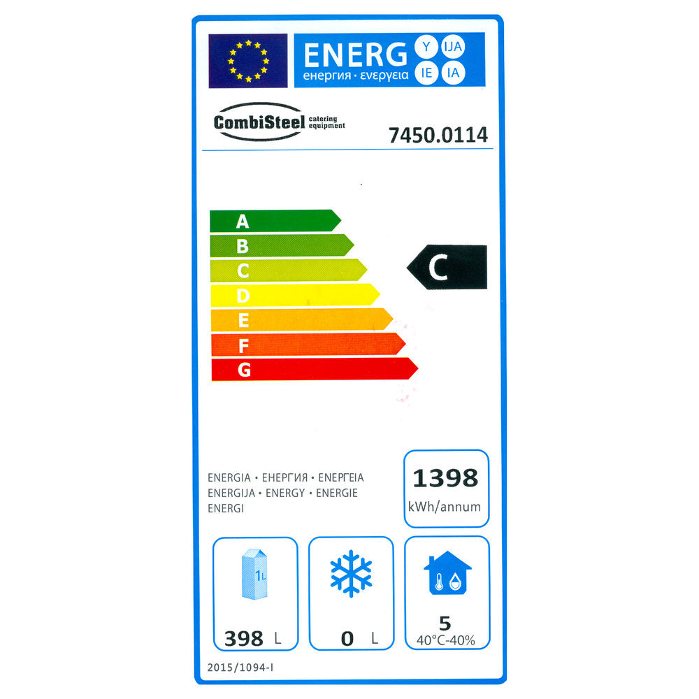 Combisteel Koelwerkbank | 511L | 4 Deuren | +2°C/+8°C | Geforceerd | 2230x600x850(h)mm | 7450.0114