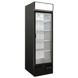 Combisteel Glasdeur Koelkast Zwart | 460L | +2°C/+8°C | Geforceerd | 680x700x1990(h)mm | 7450.0130