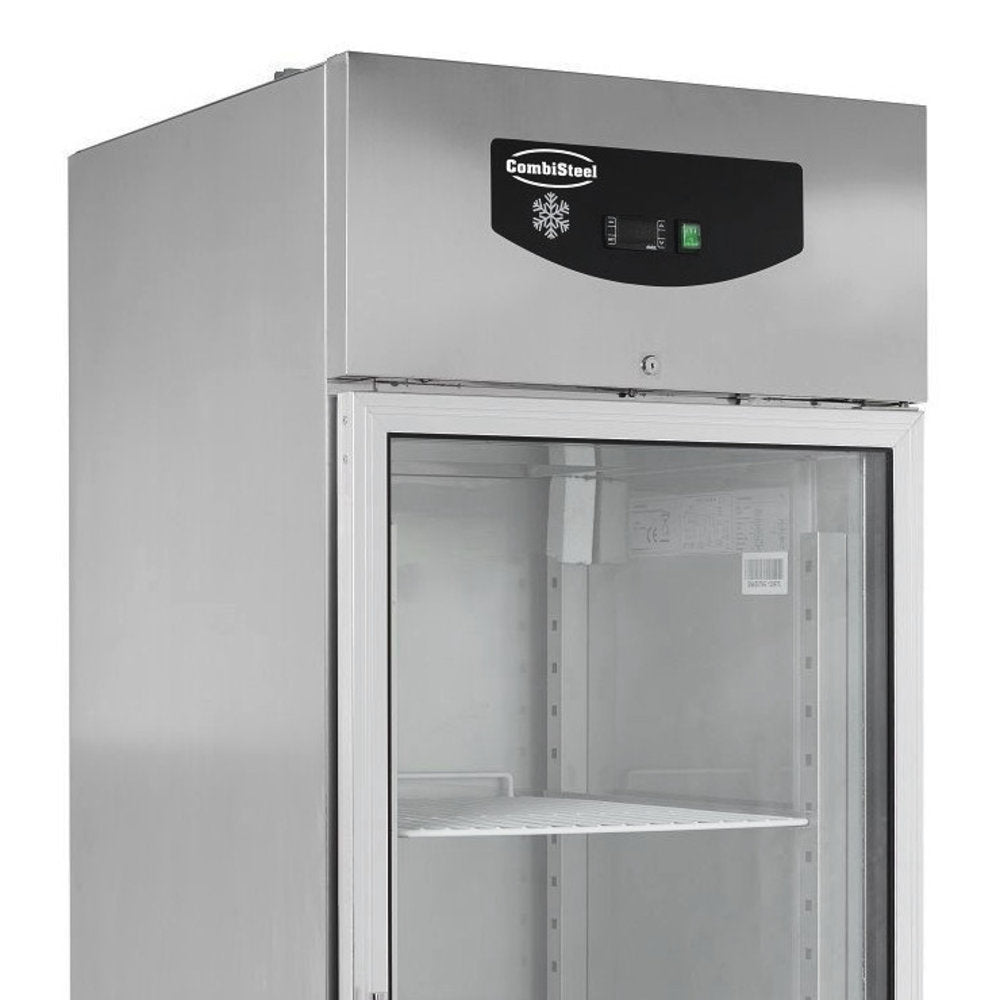 Combisteel RVS Glasdeur Vrieskast | 597L | 1 Deur | -18°C/-22°C | Geforceerd | 740x830x2010(h)mm | 7450.0150