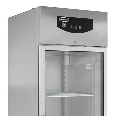 Combisteel RVS Glasdeur Vrieskast | 597L | 1 Deur | -18°C/-22°C | Geforceerd | 740x830x2010(h)mm | 7450.0150