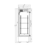 Combisteel Glasdeur Vrieskast| Wit | 1000L | 2 Deuren | -18°C/-24°C | Geforceerd | 1370x720x1990(h)mm | 7450.0157
