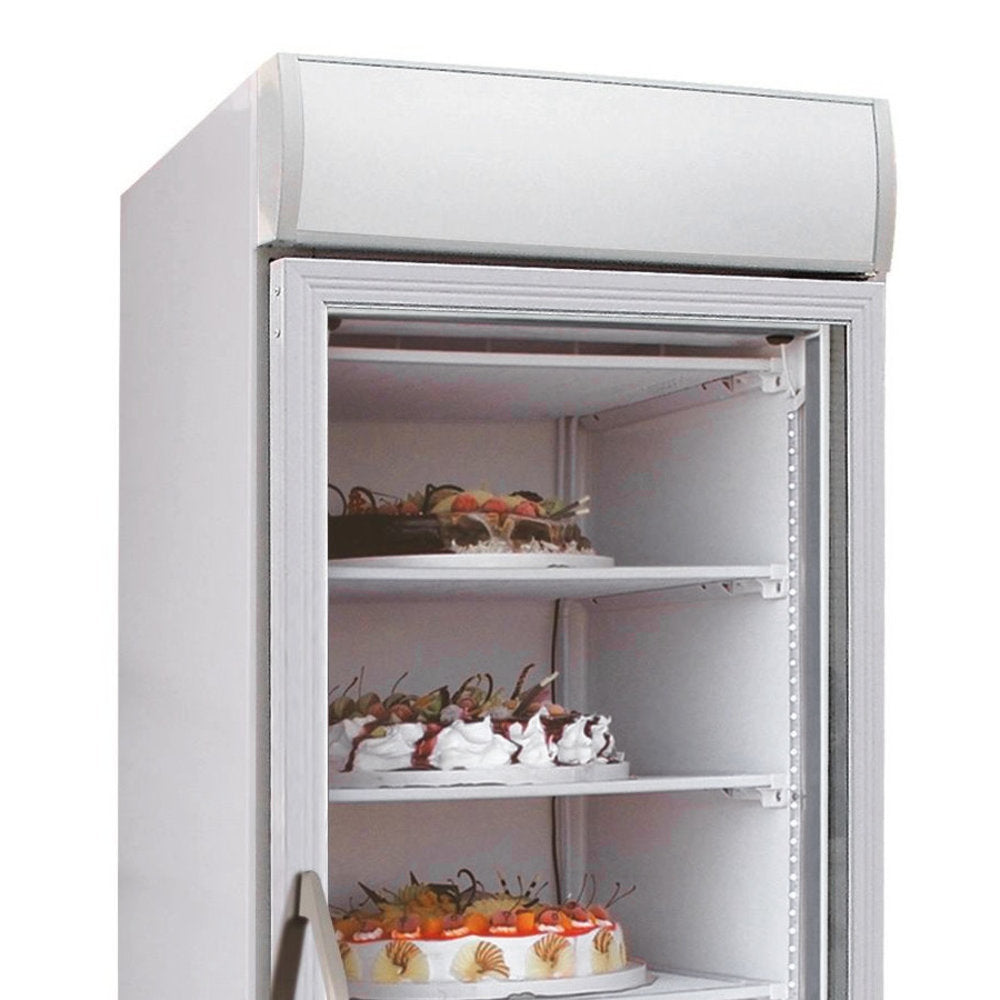 Combisteel Glasdeur Vrieskast | Wit | 578L | 1 Deur | -18°C/-24°C | Statisch | 680x700x1990(h)mm | 7450.0165